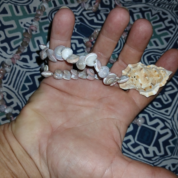 7 ft hand gathered handmade seashell Garland Coastal Decor Christmas decorations - Picture 2 of 4